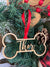 Custom Dog Name Wood Bone Ornament-Single Name