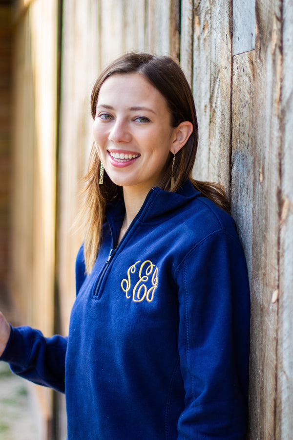 Classic Monogrammed Fleece Zip Up Jacket - Sunny and Southern
